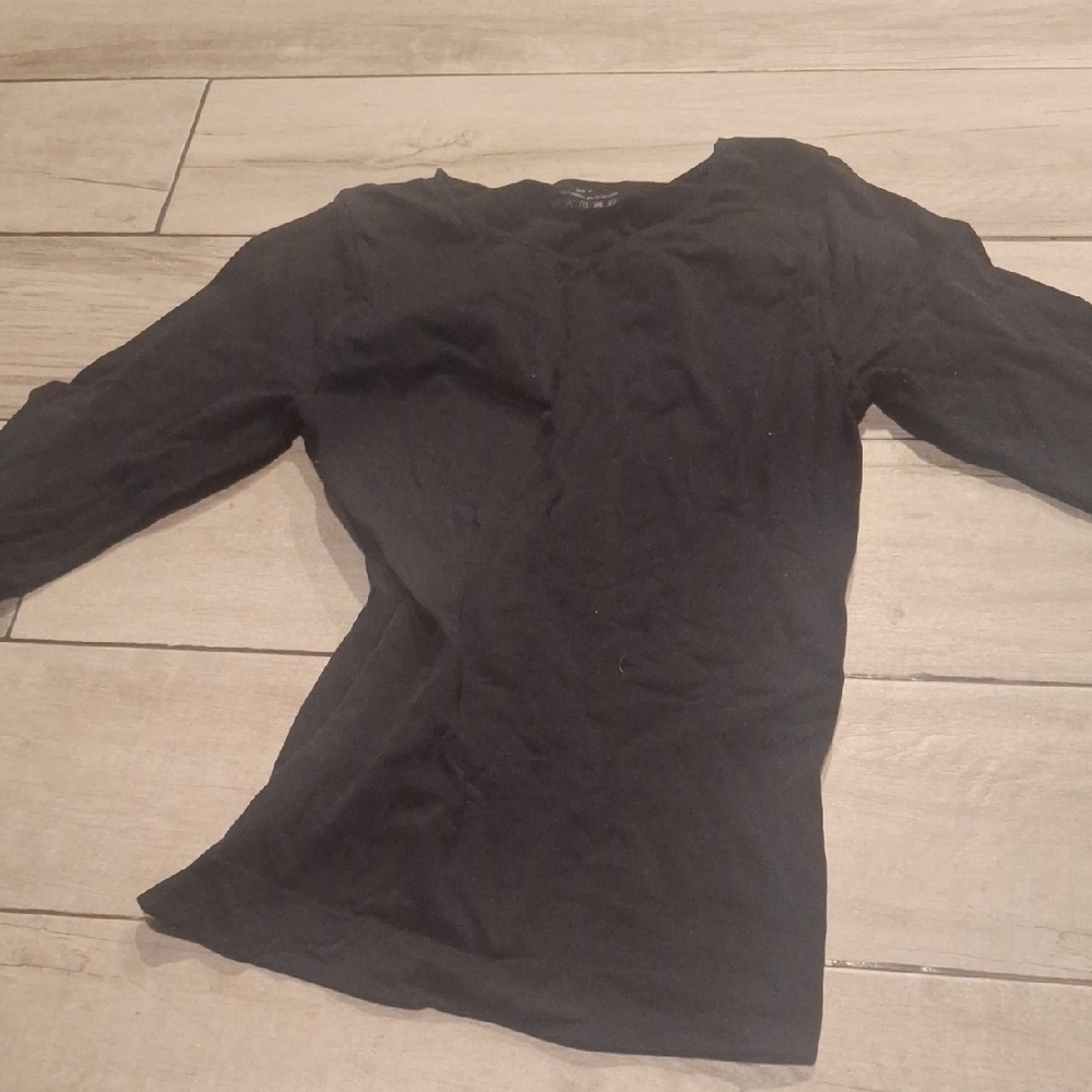 🍁Shein Seamless Black Long Sleeve Tee🐣